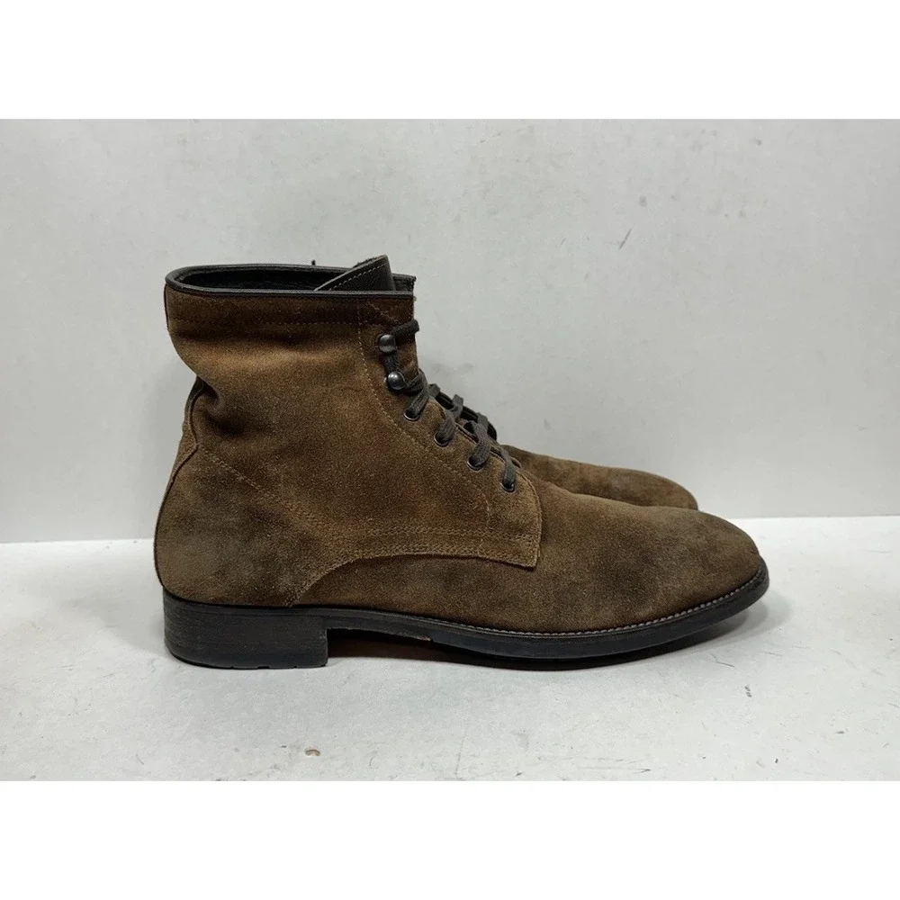 To Boot New York Adam Derrick 7974 Brown Suede Combat Boots Men's 9.5 US / 8.5UK